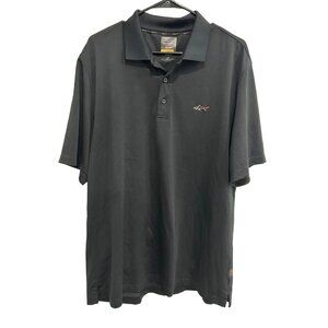Greg Norman For Tasso Elba Five Iron Polo Shirt Black Sz L